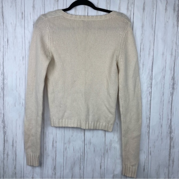 Theory 100% cashmere cream sweater medium - Picture 5 of 5